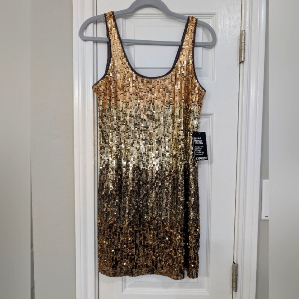 NWT Express Sequin Ombre Party Dress